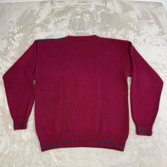 VTG Par Four Sweater Mens Medium Tall Colorful Argyle Crewneck Pullover Grandpa - Picture 8 of 10